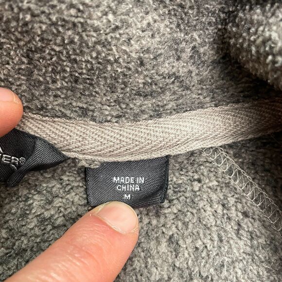 Eddie Bauer 1/4 Zip Fleece Jacket Sweater Mens Medium Brown Outdoor Hiking Trek - Picture 4 of 12